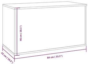 Μπαούλο Αποθήκευσης Καπνιστή Δρυς 84x42x46 εκ. Επεξεργ. Ξύλο - Καφέ