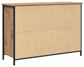 vidaXL Πλαϊνό γραφείο artisan δρυς 100 x 35 x 70 εκ.