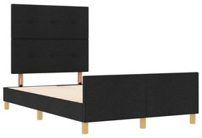 vidaXL Κρεβάτι Μαύρο 120x200 εκ. Ύφασμα