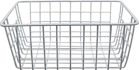 Μεταλλικό Καλάθι Αποθήκευσης 29x22x12cm Άσπρο ή Μαύρο - Άσπρο