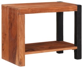vidaXL Βιβλιοθήκη Καφέ, Μαύρο 50 x 30 x 40 εκ. Στερεό Ξύλο Ακακίας