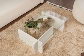 Coffee Table Flavio - Wooden White Wooden White