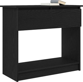 vidaXL Τραπέζι κονσόλας με συρτάρια Μαύρο 85,5x38,5x74,5 cm
