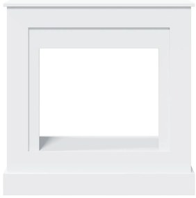 vidaXL Πλαίσιο Τζακιού Λευκό 90x30x90 εκ. από Επεξ. Ξύλο
