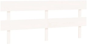vidaXL Κεφαλάρι Κρεβατιού Λευκό 204 x 3 x 81 εκ. Μασίφ Ξύλο Πεύκου