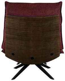 Πολυθρόνα Riverton 641, Κόκκινο, 95x74x92cm, Ταπισερί, Πόδια: Μεταλλικά