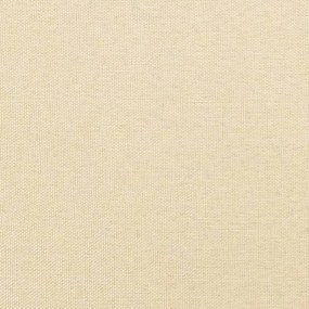 vidaXL Υποπόδιο Κρεμ 60x60x36 εκ. Ύφασμα & Συνθετικό Δέρμα