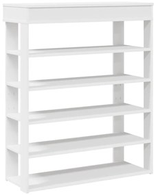 Ράφι παπουτσιών Λευκό 80x30x98 cm Κατασκευασμένο ξύλο - Λευκό