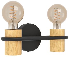 Φωτιστικό Επίτοιχο Eglo 43542 CHIEVELEY Μαύρο Ματ (Black Mat)