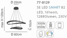 SE LED SMART 82 MATEO PENDANT COFFEE BROWN Β5