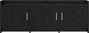 vidaXL Ντουλάπι TV 130 x 33 x 47 εκ Μαύρη Δρυς Επεξεργασμένο Ξύλο
