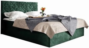 Επενδυμένο κρεβάτι Box 1-Prasino-120 x 200