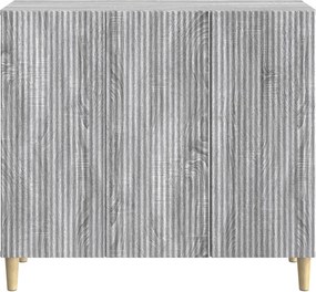 vidaXL Πλαϊνό γραφείο Γκρι Sonoma 89 x 34,5 x 80 εκ Επεξεργασμένο Ξύλο