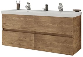 Πάγκος μπάνιου κρεμαστός Luxus 120 Pl Wood Dark