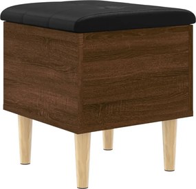 vidaXL Παγκάκι Αποθήκευσης Καφέ Δρυς 42 x 42 x 46 εκ. Επεξεργ. Ξύλο