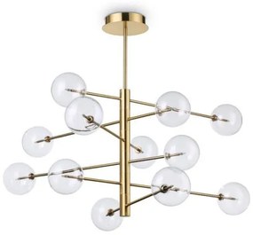 Κρεμαστό Φωτιστικό Οροφής Equinoxe 12xG4 με Γυαλί Ideal Lux-200125-Διάφανο 200125