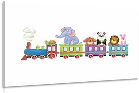 Εικόνα τρένου με ζώα - 120x80