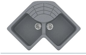 Sanitec Classic 310 Metallic Silver Νεροχύτης