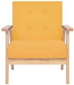 Πολυθρόνα Κίτρινη Υφασμάτινη - Κίτρινο