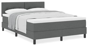 vidaXL Κρεβάτι box spring με στρώμα Σκούρο Γκρι 160 x 200 cm ύφασμα