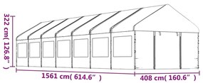 ΚΙΟΣΚΙ ΜΕ ΤΕΝΤΑ ΛΕΥΚΟ 15,61 X 4,08 X 3,22 Μ. ΑΠΟ ΠΟΛΥΑΙΘΥΛΕΝΙΟ 3155491