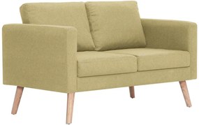 vidaXL Καναπές Διθέσιος Πράσινος Υφασμάτινος