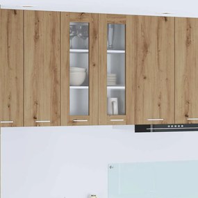 vidaXL Κρεμαστό ντουλάπι με ράφι Riga Artisan Oak 60 x 31 x 80 εκ.