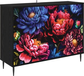 vidaXL Πλαϊνό γραφείο KIEL Μαύρη Δρυς 102 x 33 x 76 εκ.