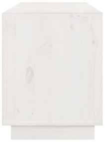 Έπιπλο Τηλεόρασης Λευκό 176x37x47,5 εκ. από Μασίφ Ξύλο Πεύκου - Λευκό