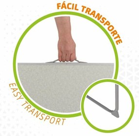 Πτυσσομενο τραπεζακι Aktive Λευκό Χάλυβας Ξύλο MDF 80 x 60 x 70 cm