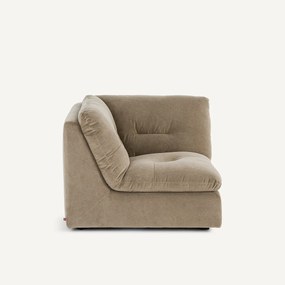 Γωνιακή πολυθρόνα σύνθεσης 90° από βελούδο stonewashed, GIULIANO