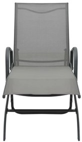 vidaXL Ξαπλώστρα από Ατσάλι / Textilene