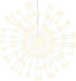 vidaXL Φωτάκια Χριστουγεννιάτικα 2 Τεμ. 140 LED Θερμό Λευκό 17 εκ.