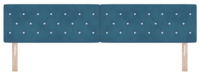 vidaXL Κεφαλάρι LED με φώτα λωρίδας LED Σκούρο Μπλε 100 cm Βελούδο