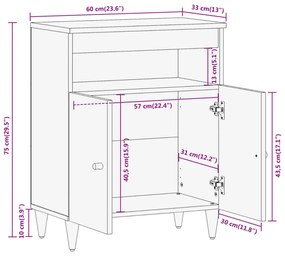 ΒΟΗΘΗΤΙΚΟ ΝΤΟΥΛΑΠΙ 60 X 33 X 75 ΕΚ. ΑΠΟ ΜΑΣΙΦ ΞΥΛΟ ΜΑΝΓΚΟ 358273