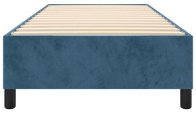 Πλαίσιο Κρεβατιού Boxspring Σκούρο Μπλε 90x190 εκ. Βελούδινο - Μπλε