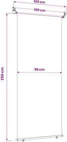 vidaXL Αυλούπα Πλευράς Μπαλκονιού 100 x 250 cm