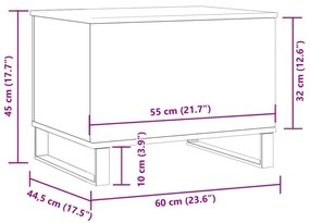 Τραπεζάκι Σαλονιού Όψη Παλαιού Ξύλου 60x44,5x45 εκ. Επεξ. Ξύλο - Καφέ