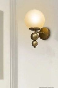 Stewehome Μοντέρνα Απλίκα Τοίχου με Σφαιρικό Γυαλί &amp;amp; Μεταλλική Βάση