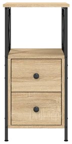 vidaXL Κομοδίνα 2 τεμ. Sonoma Δρυς 34x35,5x70 εκ. Επεξεργασμένο Ξύλο