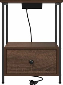 vidaXL Κομοδίνο Καφέ δρυς 42 x 41 x 56 εκ. Επεξεργασμένο ξύλο