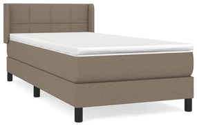 vidaXL Κρεβάτι Boxspring με Στρώμα Taupe 80x200 εκ. Υφασμάτινο