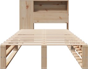 vidaXL Κρεβάτι Βιβλιοθήκη Χωρίς Στρώμα 100x200 εκ Μασίφ Πεύκο