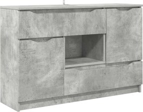 vidaXL Πλαϊνό γραφείο Σκυρόδεμα Γκρι 100 x 30 x 65,6