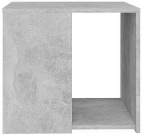 vidaXL Τραπέζι Βοηθητικό Γκρι Σκυροδέματος 50x50x45 εκ. Επεξ. Ξύλο