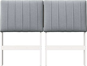vidaXL Ταπετσαρισμένο κεφαλάρι Ανοιχτό γκρι 120 cm