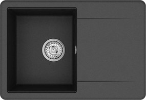 vidaXL Σιντρινο Μαύρο 670 x 460 mm Γρανίτης