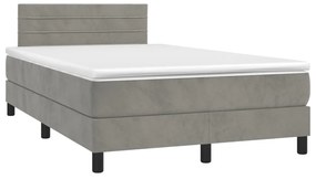 ΚΡΕΒΑΤΙ BOXSPRING ΜΕ ΣΤΡΩΜΑ ΑΝΟΙΧΤΟ ΓΚΡΙ 120X200 ΕΚ. ΒΕΛΟΥΔΙΝΟ 3141353