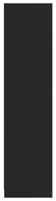vidaXL Ντουλάπα με Συρτάρια Μαύρη 50 x 50 x 200 εκ. από Μοριοσανίδα