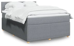 vidaXL Κρεβάτι Boxspring με Στρώμα Αν. Πράσινο 160x200εκ Υφασμάτινο